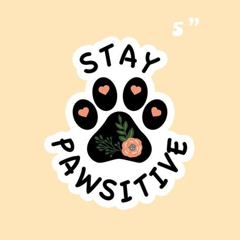 Stay Pawsitive! MAGNET| Magnet Strong Enough for Cars! • Car, Fridge Magnet • Size: 5 Super durable, cute fridge, or car magnet! Please Note for Shipping: Free shipping for stickers & magnets are via First Class Mail, which does not allow an option for tracking. Orders will be marked complete Cute Fridge, Stay Pawsitive, Car Fridge, Car Magnets, Store Signs, Fridge Magnet, Free Stickers, Bumper Sticker, Etsy Shipping