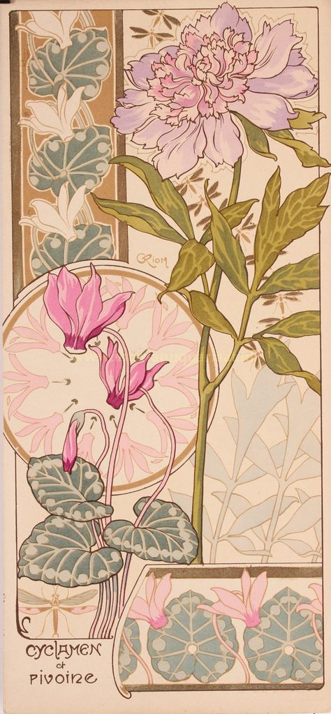 Fleurs Art Nouveau, Architecture Art Nouveau, Motifs Art Nouveau, Art Nouveau Illustration, Art Nouveau Flowers, Art Nouveau Poster, Art Nouveau Floral, Art Nouveau Design, Botanical Drawings