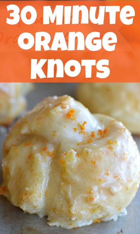 Sweet Brunch Ideas Easy, Quick Breakfast Ideas Sweet, Orange Knots Recipe, Sweet Breakfast Biscuits, Cinnamon Knots Recipes, Breakfast Treats For Work, Brunch Sweet Recipes, Easy Breakfast Sweets, Angeline Core