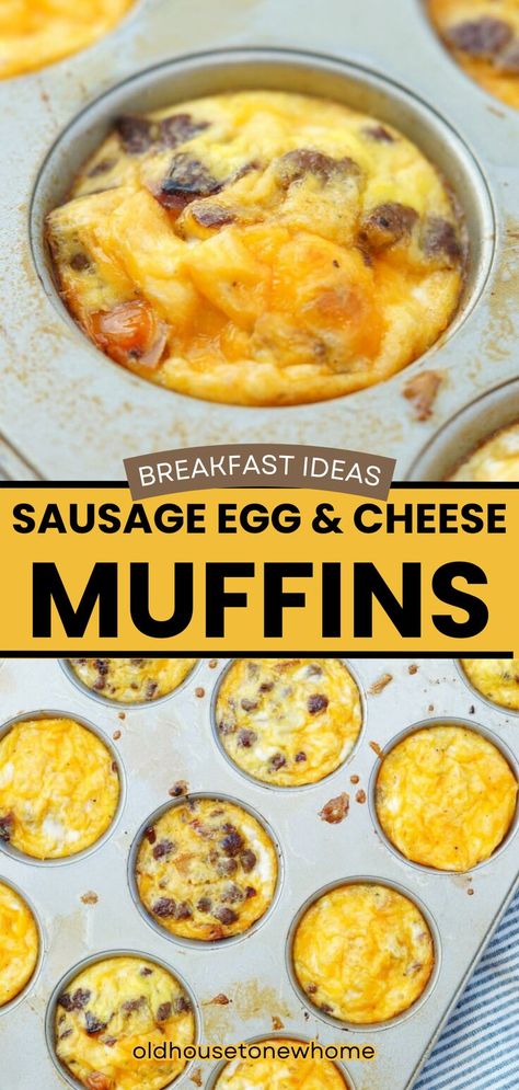 This quick breakfast muffin recipe will become a go to for busy mornings! If you are looking for a healthy breakfast recipe to reset your diet, then you need to try these egg muffins! Sausage Egg And Cheese Muffins, Egg And Cheese Muffins, Portable Breakfast, Egg Cups Breakfast, Healthy Egg Breakfast, Breakfast Muffin, Egg Muffins Breakfast, Healthy Breakfast Recipe, Frozen Breakfast