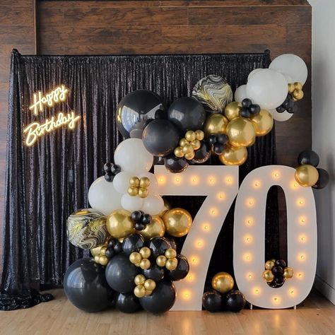 70th Party Decor, Theme For 70th Birthday Party, 70th Theme Birthday Party Ideas, 70th Balloon Ideas, 70th Decoration Ideas, 60th Birthday Backdrop Ideas For Mom, 75 Th Birthday Party Ideas For Mom, 70th Birthday Balloon Decorations, 70birthday Party Ideas