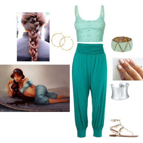 Princess Jasmine inspired Diy Jasmine Costume, Jasmine Costume Diy, Princess Jasmine Costume Diy, Jasmine And Aladdin Costume, Jasmine Diy, Genie Costume, Princess Jasmine Birthday Party, Princess Jasmine Birthday, Aladdin Costume