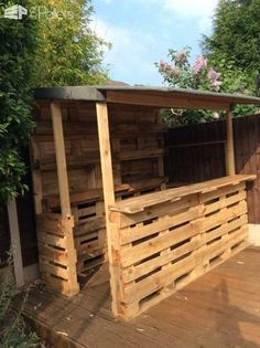 Pallet Bar, Palet Bar, Casa In Pallet, Bar En Palette, Bar Pallet, Bar En Plein Air, Pallet Bar Diy, Diy Outdoor Bar, Bar Shed