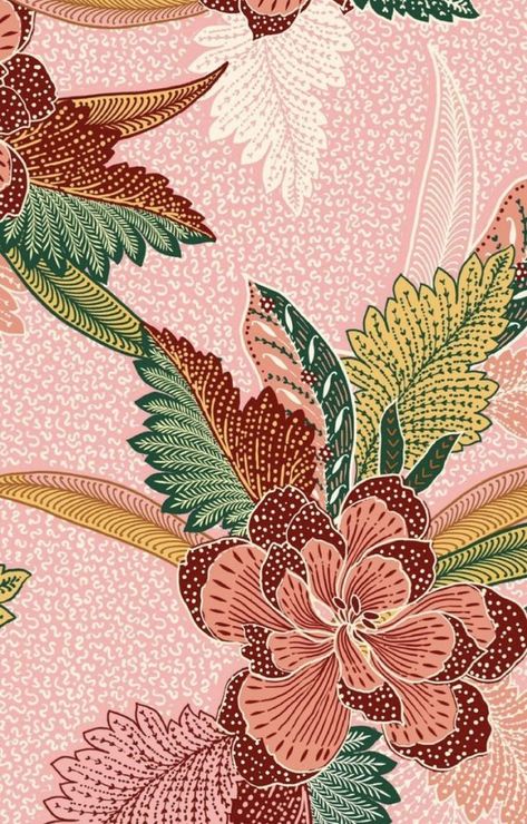 Peony Drawing, Indonesian Art, Motif Batik, Batik Art, Textile Prints Design, Batik Design, Batik Pattern, Print Design Pattern, Motif Vintage