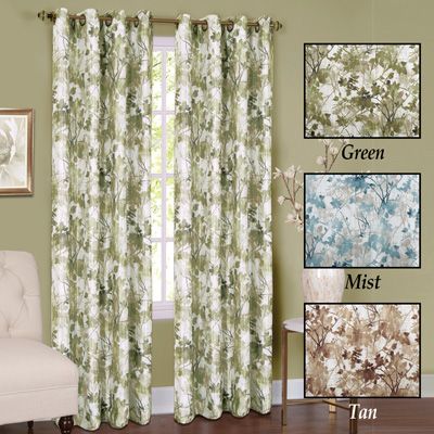 Tranquil Trees Insulated Curtain Panel Sheers Curtains Living Room, Girls Bedroom Curtains, Black Blackout Curtains, Grommet Panels, Flower Curtain, Patio Curtains, Insulated Curtains, Rustic Curtains, Boho Curtains