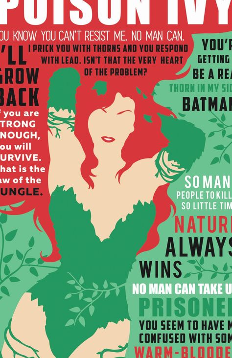 Poison Ivy telling it like it is. Here's a printable poster with a few select quotes from the venomous villain. Poison Ivy Quotes, Ivy Quotes, Poison Ivy Nails, Poison Ivy Costume Diy, Poison Ivy Cartoon, Poison Ivy Tattoo, Uma Thurman Poison Ivy, Poison Ivy Makeup, Poison Ivy Plants