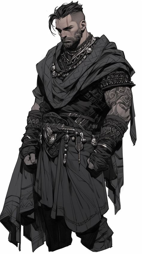 Dnd Rogue Tattoo, Viking Rogue Dnd, Dnd Berserker, Cyberpunk Viking, Dhampir Barbarian, Viking Dnd Character, Dnd Viking Character Art, Adventurer Concept Art, Horizon Walker Ranger Dnd