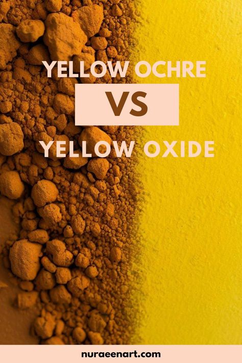 difference between the color yellow ochre and yellow oxide Yellow Ochre, Art Color, Color Theory, Art Techniques, Colour Palette, Get Inspired, Color Palette, Color Mixing, Acrylic Painting