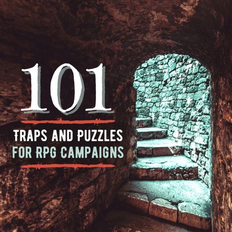 Looking for the perfect trap, puzzle, or challenge to keep your players on their toes and add a little spice to your RPG campaign or dungeon crawl? Here are 101 awesome ideas you can grab, modify, reuse, or otherwise tweak. Give your players something fresh to encounter every session! Dungeons And Dragons Diy, Dnd Diy, Dungeons And Dragons Rules, Dnd Stats, Dnd Crafts, Dnd Stories, Dungeon Master's Guide, Dnd Funny, Dnd Dragons