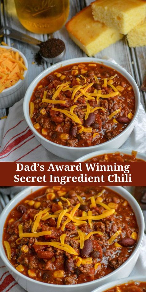 Venison Recipes Crockpot, Winning Chili Recipes, Award Winning Chili Recipe, Classic Chili Recipe, Homemade Chili Recipe, Best Chili Recipe, Chili Recipe Crockpot, Crockpot Chili, Chilli Recipes