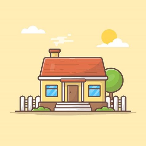 catalyst (@catalystvibes) • Instagram photos and videos Sunset Cartoon, Real Estate Icons, Sweet Home Design, Building Icon, Doodle Style, Vector Icons Illustration, Isometric Illustration, House Illustration, House Building