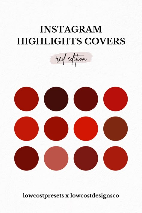 Red Story Highlight Icons, Red Highlight Covers, Red Ig Highlight Covers, Red Theme Instagram, Red Highlight Cover, Red Highlights Instagram, Red Instagram Highlight Covers, Red Template, Red Palette Color