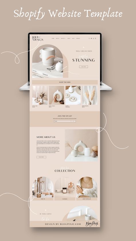 Shopify website template for e-commerce. No code website. # website #websitetemplate #shopify #nocode #ecommerce #marketing #smallbusiness# webdesign Website Banners Design Inspiration, Product Section Website Design, Minimalist Ecommerce Website Design, Shopify Website Design Templates, Website Design Phone, Website Design E Commerce, Shopify Website Design Inspiration, Aesthetic Website Design, Boutique Website Design