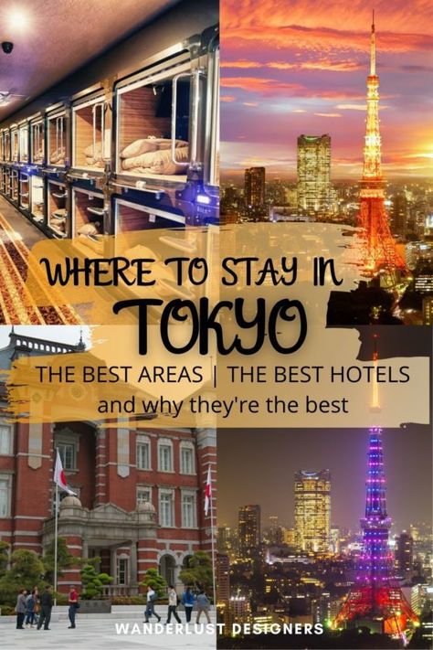 Where to stay in Tokyo for your first trip? Here's the answer! Best areas to stay in Tokyo and the best hotels in those areas, from budget to extra-luxury. Plus, interesting accommodation in Tokyo! | Where to stay in Tokyo Japan | Where to stay in Tokyo first time | where to stay in Tokyo with kids | Tokyo where to stay Tokyo Accommodation, Hotels In Tokyo Japan, Travelling Japan, Hotels In Tokyo, Japan Holiday, Japan Hotel, Japan Holidays, Tokyo Hotel, Japan Destinations