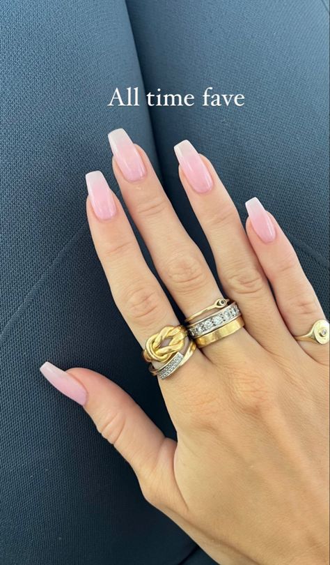 Nail Ideas Acrylic Square Medium, Pink Acyrilics Nails, Simple Ballerina Nails, Rounded Square Nails, Milk Pink Nails, Ballerina Pink Nails, Translucent Pink Nails, Nail For Summer, Nail Tech Aesthetic