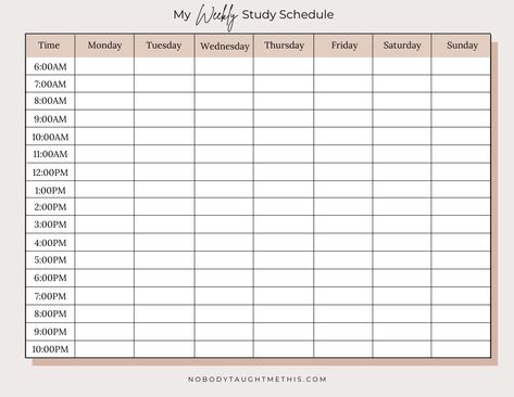 Printable Study Schedule, English Study Schedule, High School Schedule Template, Boarding School Schedule, Printable School Schedule, Study Schedule Template Free Printable, Free Schedule Template, Free Printable Schedule Templates, Study Timetable Template Free Printables