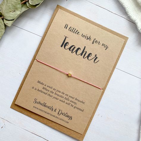 Teacher Bracelet, Second Wedding Anniversary, Deployment Gifts, Valentines Day Wishes, Thank You Teacher Gifts, Teaching Assistant, My Teacher, Teacher Thank You, Teacher Teacher