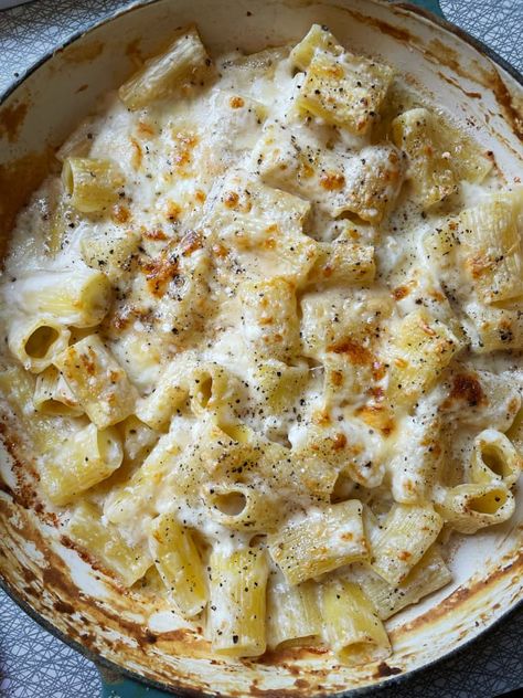 I Tried the Pasta Queen’s Italian Mac and Cheese Bake and It's a Classic | Kitchn Burrata Mac And Cheese, Classic Pasta Recipes, Trendy Dinner Recipes, Sicilian Pasta Recipes, Traditional Italian Pasta Recipes, Italian Cheese Sauce, Italian Mac And Cheese, Delicious Casseroles, The Pasta Queen