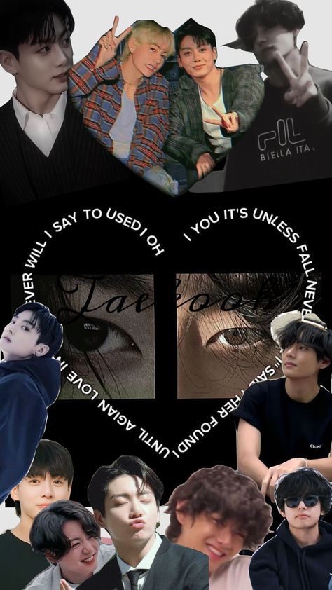 Taekook Taekook Aesthetic Icons, Taekook Fanarts 21+, Vkook Wallpaper, Aesthetic V Pictures, Taekook Wallpaper, Photo Collage Wall, Friendship Video, Boyfriend Wallpaper, Peace Illustration