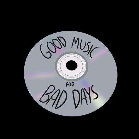 Good Music For Bad Days, Music Stickers, Bad Day, Glossier Stickers, Transparent Stickers, Music Record, Good Music, Cd, For Sale