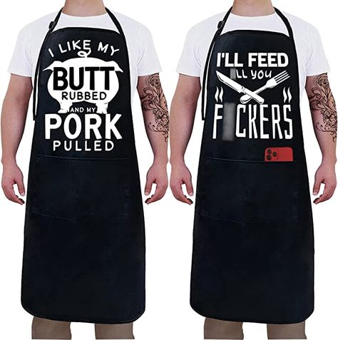 Funny Aprons For Men, Men Birthday Gifts, Chef Grill, Branded Aprons, Cooking Lover, Funny Aprons, Chef Cooking, Men Birthday, Grilling Gifts