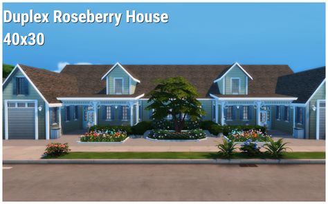 Duplex Sims 4, Sims 4 Duplex Apartment, Apartment Building Exterior, Middle Class Family, Class Family, Maxis Match Cc, House No, Duplex House, Building Exterior