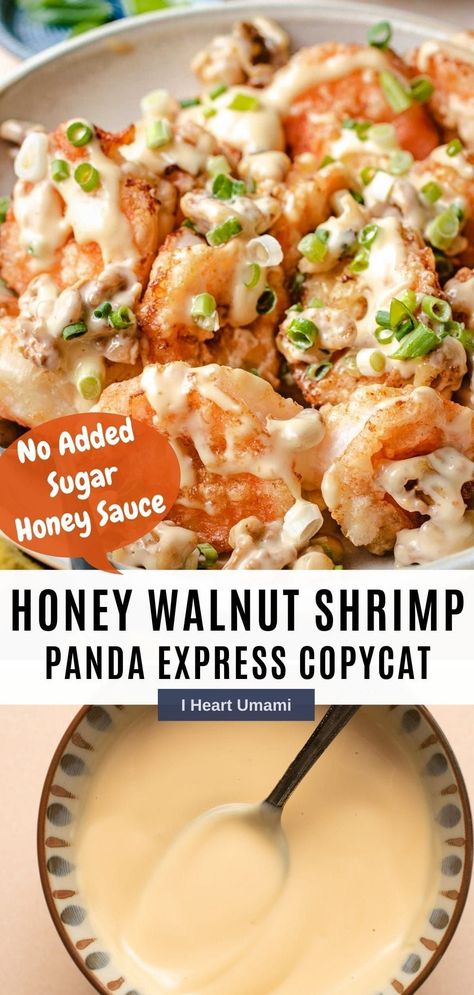 Honey Nut Shrimp, Woofums Recipes, Honey Walnut Shrimp Recipe Healthy, Honey Walnut Sauce Recipe, Panda Express Shrimp Walnut, Honey Pecan Shrimp, Coconut Walnut Shrimp, Copycat Shrimp Recipes, Healthy Honey Walnut Shrimp