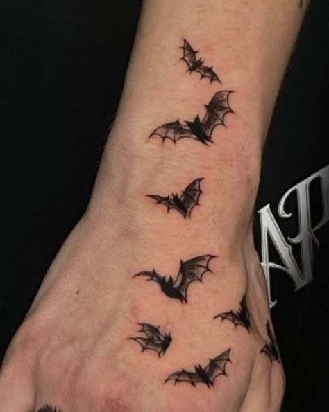 Bat Tattoos, Bats Tattoo Design, Emo Tattoos, Funky Tattoos, Goth Tattoo, Bat Tattoo, Future Tattoo Ideas, Tatuaje A Color, Tattoos Inspo