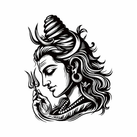 Lord shiva vector | Premium Vector #Freepik #vector #hindu-god #lord-shiva Mahadev Vector Art, Shiva Sticker, Instagram Dp, God Sticker, Shiva Tattoo, Lord Shiva Hd Wallpaper, Happy Wallpaper, Lord Shiva Pics, Shiva Art