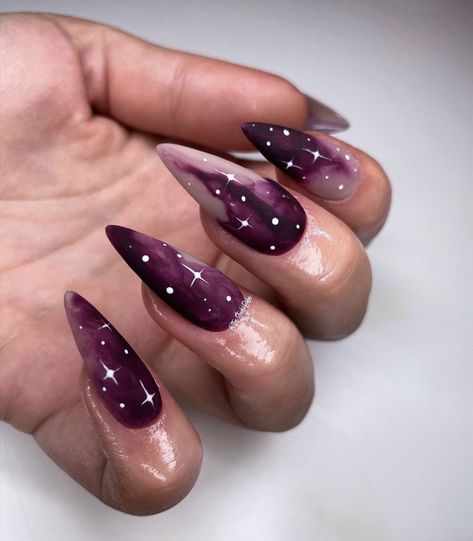 Smokey Nails, Witch Nails, Witchy Nails, November Nails, Gothic Nails, Goth Nails, Designs Nail, Cat Eye Nails, Simple Nail