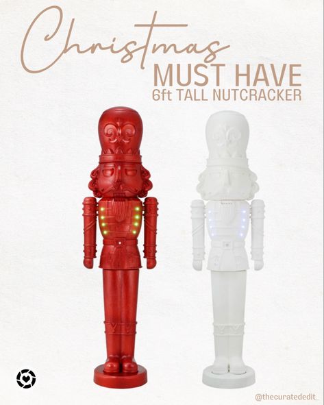 This viral life sized 6ft Nutcracker WILL sellout! #nutcracker #christmasdecor #lifesizenutcracker #christmas #decor #christmasnutcracker #whitechristmas #homedecor #walmart #target #potterybarn Follow my shop @thecuratededit_ on the @shop.LTK app to shop this post and get my exclusive app-only content! #liketkit #LTKSeasonal #LTKhome #LTKHoliday @shop.ltk https://liketk.it/4iOIw Nutcracker Life Size, Tall Nutcracker Christmas, Large Outdoor Nutcracker, Red Nutcracker Christmas, Viral Nutcracker Walmart, Diy Walmart Nutcracker, Holiday Time Nutcracker, Diy Life Size Nutcracker, Outdoor Nutcracker Christmas Decor