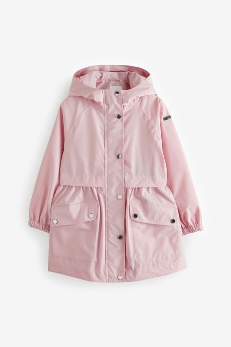 This cagoule jacket is ideal for staying dry, with a waterproof outer and a paneled design, taped seams and a full lining, with a press-stud placket and large flap pockets, finished with a set-in hood. Machine washable. Main 100% Polyester. Lining 100% Polyester. Kids Jackets, Girls Jacket, Lightweight Jacket, Kids Jacket, Outerwear Jackets, Next Uk, Favorite Things List, Pink Color, Parka