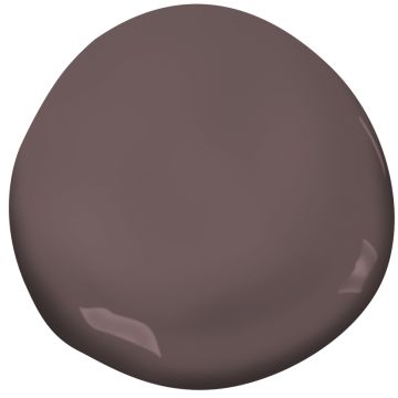 For the back wall behind bed Plum Brown Paint Color, Amazon Soil Benjamin Moore, Bewitched Benjamin Moore, Dark Plum Paint Color, Plum Paint Colors, Portugal Villa, Classy Goth, Brown Accent Wall, Plum Paint