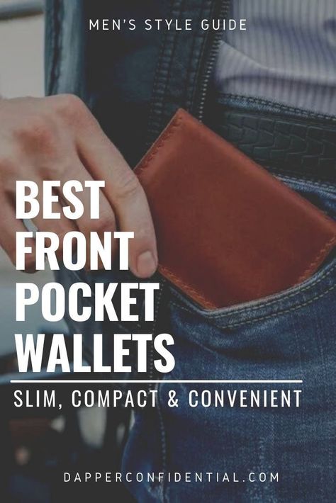 If you’re looking for a stylish, compact wallet, then those that fit in your front pocket might be your new favorite accessory. Read the article for our top picks. Front Pocket Wallet Men, Leather Wallets For Men, Leather Front Pocket Wallet, Streetwear For Men, Leather Billfold, Wallets For Men, Front Pocket Wallet, Mens Style Guide, Compact Wallet