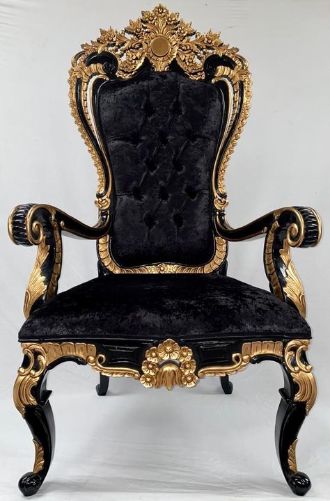 King Throne Chair, Design A Character, King On Throne, Throne Chairs, Royal Chair, King Chair, Fancy Chair, Royal Throne, Baroque Furniture