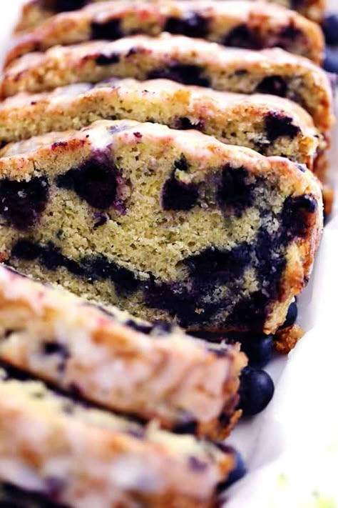 Zucchini Treats, Blueberry Zucchini Bread, Lemon Bread Recipes, Blueberry Zucchini, Healthy Bread Recipes, Lemon Blueberry Bread, Healthy Greek Yogurt, Recipe Critic, Lemon Bread