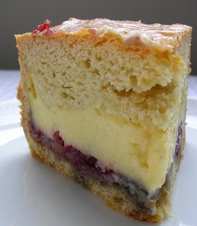 Preserved Cherries, Basque Cake, Basque Food, French Custard, Vanilla Rum, Cherry Filling, Custard Cake, Interior View, Custard Filling