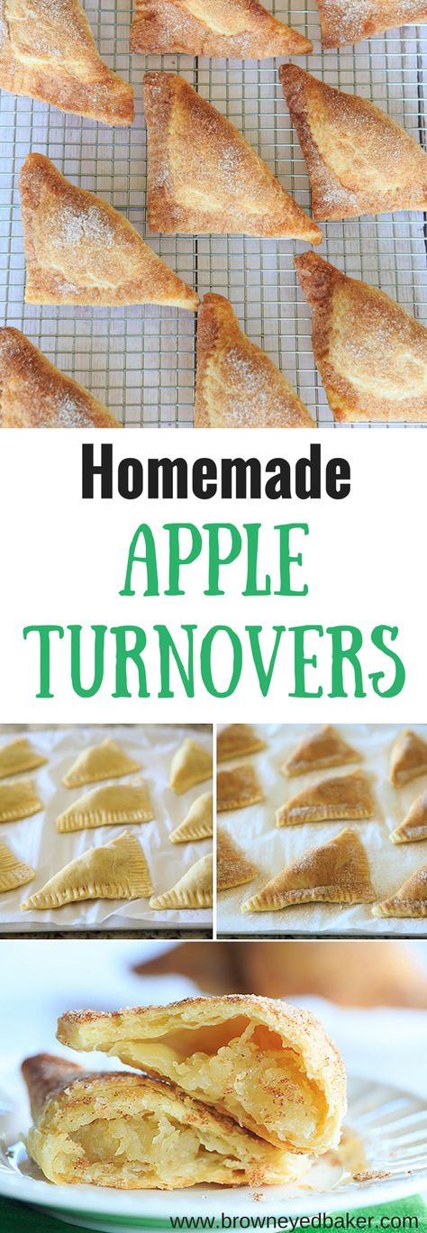 Apple Turnovers From Scratch, Baking Recipes From Scratch, Homemade Apple Turnovers, Recipes From Scratch, Apple Turnovers, Cake Mug, Pastry Recipe, Apple Filling, Flaky Pastry