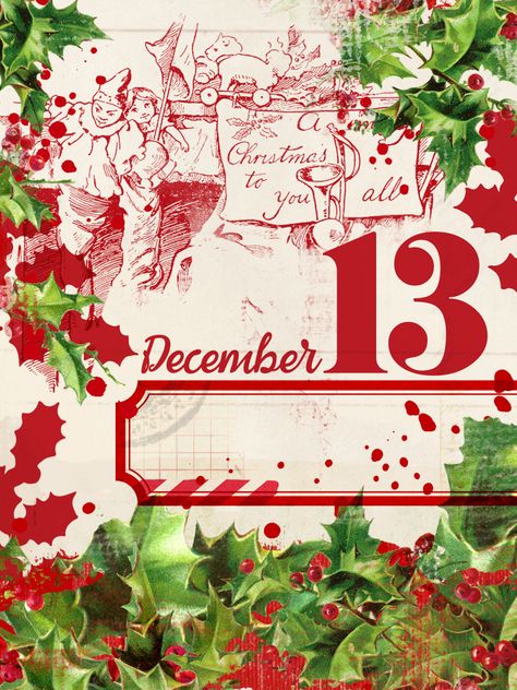 Christmas Scrapbook Paper, Christmas Scrapbook Layouts, Vintage Calendar, Christmas Download, Christmas Journal, Diy Advent Calendar, Printable Calendar Template, Countdown To Christmas, Christmas Planner