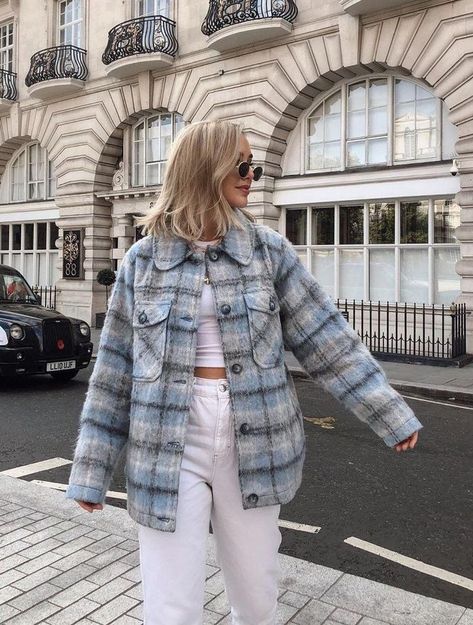 The 19 Best High-Street Checked Jackets You Need to See | Who What Wear UK San Francisco Winter Outfit, Relax Outfit, Shacket Outfit, Fits Ideas, Winter Ootd, Ootd Ideas, Checked Jacket, Christmas Vibes, Plaid Jacket