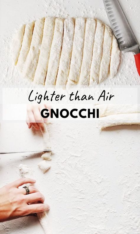 Easy Gnocchi Recipes How To Make, Gnocchi Without Potatoes, Small Batch Gnocchi Recipe, Fun Homemade Dinner Ideas, Easy Homemade Gnocchi Recipes, Homemade Gnocchi Soup, Gnocchi For Two, Home Made Gnocchi Easy, Homemade Potato Garlic Gnocchi