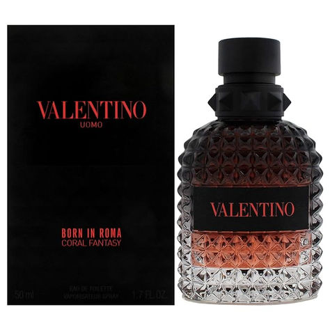 Valentino Uomo Born In Roma Coral Fantasy for Men - 1.7 oz EDT Spray Valentino Uomo Born In Roma, Valentino Born In Roma, Valentino Perfume, Fantasy Perfume, Born In Roma, Valentino Men, Mens Cologne, Mens Fragrance, Christmas List