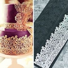 Free shipping on Cake Molds in Bakeware, Kitchen,Dining & Bar and more on AliExpress Boutique Patisserie, Fondant Lace, Lace Stencil, Sugar Lace, Formy Silikonowe, Tool Cake, Cake Lace, Flower Leaves, Wedding Cake Decorations