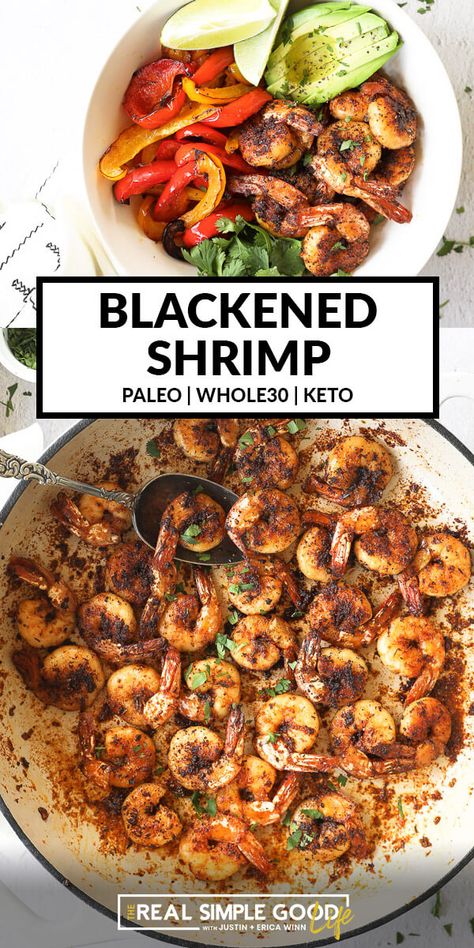 Shrimp On The Stove, Salads Bowls, Easy Weeknight Dinners Healthy, Seasoned Shrimp, Blackened Shrimp, Yummy Meals, Frozen Shrimp, Ideal Protein, Whole30 Recipes