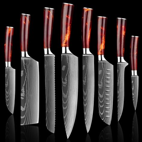 Japanese Kitchen Knife, Japanese Kitchen Knives, Engraved Knife, Kitchen Knife Set, Cleaver Knife, Japanese Chef, Utility Knives, Chef Knife Set, Japanese Kitchen