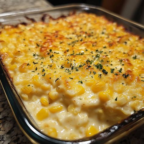 Cream Cheese Corn Casserole - Creamy Cream Cheese Corn Casserole, Corn Casserole With Spaghetti Noodles, Gluten Free Cream Corn Casserole, Cream Cheese Corn Casserole 12 Tomatoes, Cream Cheese Corn Casserole Crockpot, Christmas Food To Bring To Party, Corn And Cream Cheese Casserole, Cream Of Corn Casserole, Creamy Corn Casserole With Cream Cheese