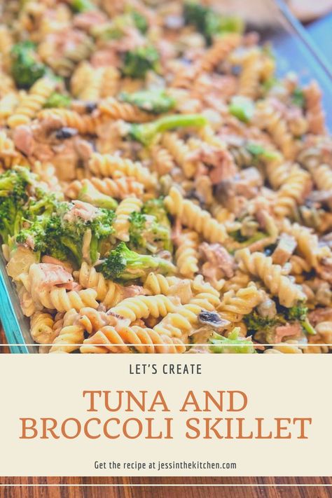 Tuna Broccoli Pasta, Tuna Skillet Recipes, Tuna And Broccoli, Tuna Broccoli, 30 Min Dinner, Broccoli Skillet, Tuna Dishes, Tuna Fish Recipes, Kids Pasta