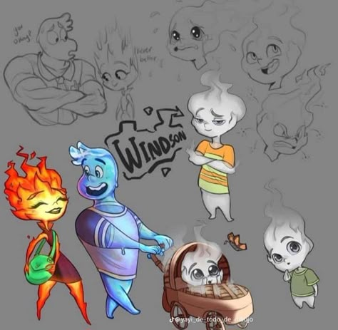 Elemental Ember X Wade, Wade X Ember, Elemental Movie Fanart, Ember And Wade Fanart, Elemental Ember And Wade, Elemental Fanart, Wade And Ember, Ember X Wade, Ember And Wade