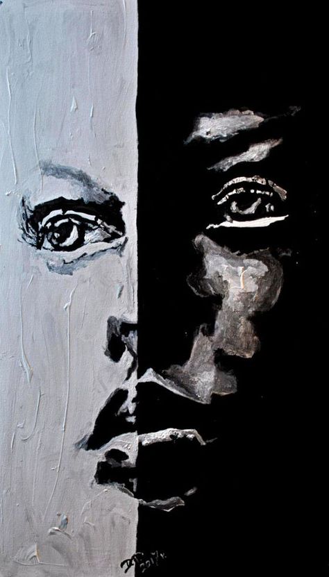 Contrast Art, Principles Of Art, Soyut Sanat Tabloları, Black And White Painting, A Level Art, Abstract Portrait, Elements Of Art, Pics Art, Abstract Artists