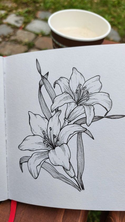 🎨 How to Draw Flowers Step by Step for Beginners 🌸 Follow this simple guide to create beautiful flower sketches in no time! Perfect for anyone looking to improve their drawing skills. #FlowerDrawing #HowToDrawFlowers #StepByStepDrawing Flower Drawing Pencil Sketches, Flower Ink Illustration, Ink Pen Flowers, Grunge Flowers Drawing, Pen Drawings Of Flowers, Drawing Line Art Sketch, Sketch Flowers Pencil, A6 Drawing Ideas, Biro Drawing Flower